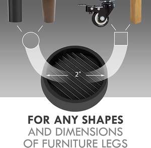Tasses à roulettes rondes en caoutchouc 2X2, pieds de meubles antidérapants, protecteur de sol anti-dérapant <span class=keywords><strong>pour</strong></span> bouchons de chaise de table de canapé de lit - Product Image 2