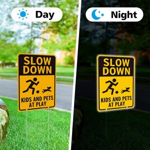 لافتة تحذير للسلامة على الطرق للأطفال عالية الوضوح، لافتة تحذيرية بألوان جذابة مصنوعة من الألومنيوم - Product Image 5