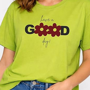 T-shirt graphique surdimensionné personnalisé pour femme, col rond, manches courtes, style décontracté, très tendance - Product Image 5