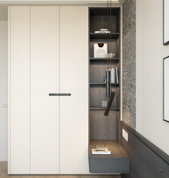 Armoire en bois sur mesure, penderie ouverte, armoire de rangement pliable, accessoires de quincaillerie pour armoire en bois massif