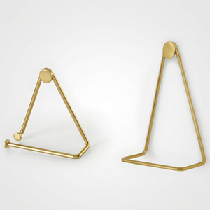 Modern Brass Triangle Towel Ring Toilet Paper Holder Wall Mounted Metal <b>Bathroom</b> Accessory Minimalist Decorative Organizer <b>Set</b> - Product Image 1