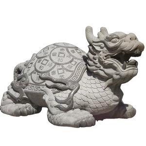 Natural granito piedra tortuga dragón tallado para la decoración casera - Product Image 1