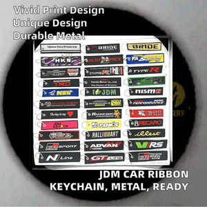 Llavero Colgante de Metal con Cinta de Tela de Poliéster Bordada Ecológica de Alto Rendimiento JDM para Coche, en Stock - Product Image 2