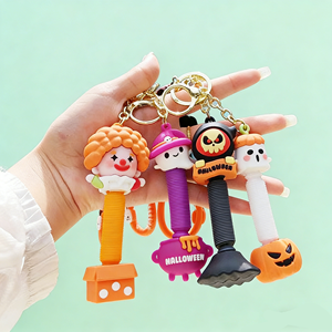 Llaveros de Personajes de Dibujos Animados al por Mayor, Calabaza Fantasma, Cadena de Personajes de Primavera y Halloween, Películas de Terror, Llaveros Divertidos - Product Image 1