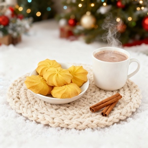 Biscotti Natalizi al Burro 260g Gusto Dolce Confezione Regalo Personalizzata in Latta Imballaggio per Esportazione Tipo Wafer Zuccherato - Product Image 3