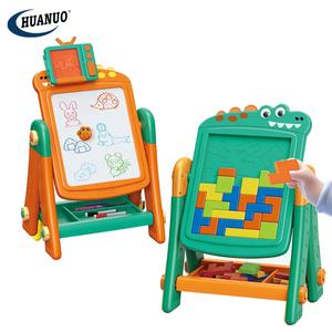 Hete Verkoop 2 In 1 Ander Educatief Speelgoed Dinosaurus Tekentafel Set Schilderen Speelgoed Met Bouwstenen Set Voor Kinderen - Product Image 2