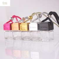 Flacon diffuseur de parfum carré en bois de 8 ml et 10 ml, vide et rechargeable, pour décoration intérieure automobile