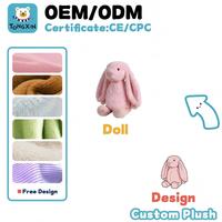Peluche de Conejo Personalizado por el Fabricante, Juguete de Peluche Lindo para Aliviar el Estrés, Juguete Bordado con LOGO en Camisetas, Regalo Promocional CPC OEM