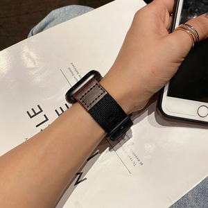 <span class=keywords><strong>Bracelet</strong></span> en <span class=keywords><strong>cuir</strong></span> en nylon à la mode pour <span class=keywords><strong>Apple</strong></span> <span class=keywords><strong>Watch</strong></span> <span class=keywords><strong>Bracelet</strong></span> de poignet tissé en toile pour iWatch Series 6 5 4 3 <span class=keywords><strong>Se</strong></span> - Product Image 3