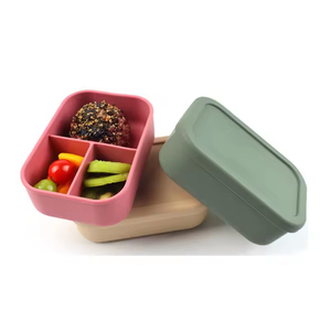 Silicone Bento <b>Box</b> 0-1L Reusable Compartments Microwavable Heatable Airtight Leak Proof BPA Free Dishwasher Safe Grade - Product Image 1