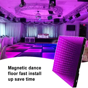 Grace Fast Setup 2ft By 2ft Wireless 3D Mirror Magnet LED Dancing Floor