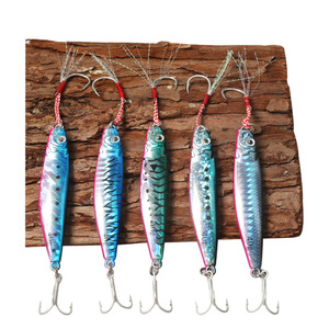Señuelo de pesca tipo S de 40g con doble anzuelo para macarela, dorada, bacalao y otros peces de fondo. - Product Image 1