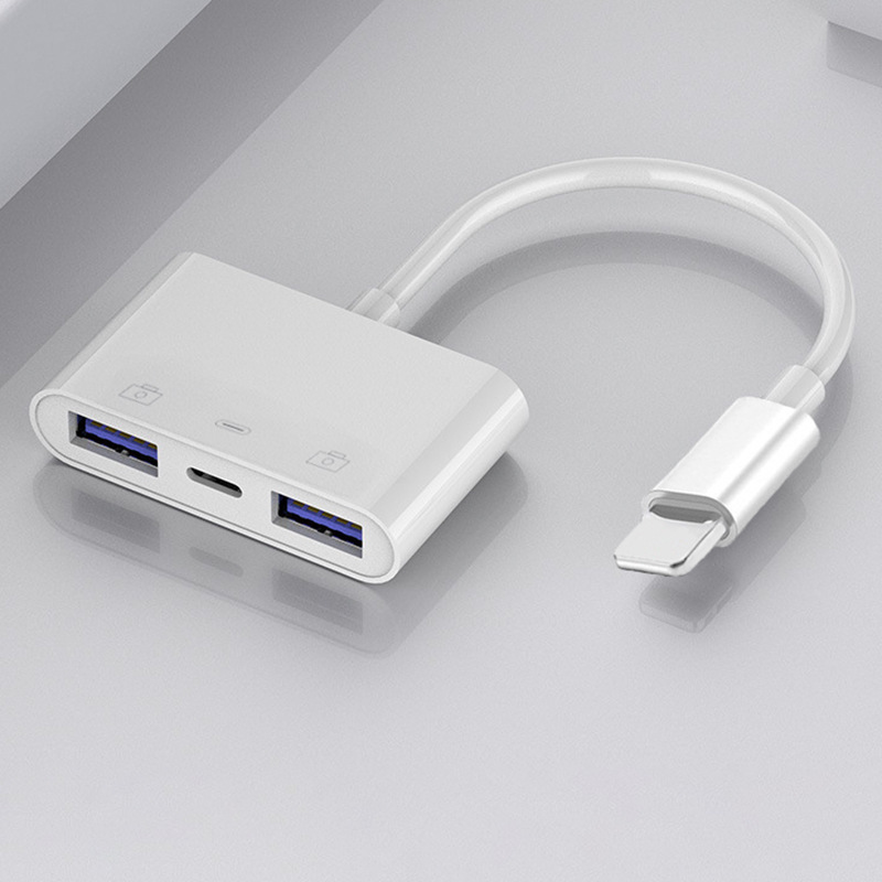 Apple otg adapter-3-in-1-dual usb charging