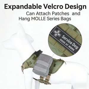 Arnés Táctico Premium para Perros de Uso Exterior, Marca Privada, Personalizado, Antiescape, Resistente, Conjunto de Arnés y Mochila para Perros - Product Image 3