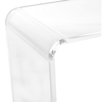 Table basse en acrylique transparente, couleur et taille personnalisables, table en forme de U en acrylique