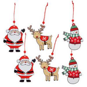 Adornos Navideños de Madera Impresos para Manualidades, Decoraciones Colgantes para el Hogar y Fiestas - Product Image 5