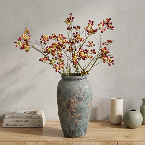Vase en poterie artisanale de Jingdezhen, style rustique vintage, en céramique, pour table, arrangement de fleurs séchées, décoration moderne pour la maison - Product Image 3