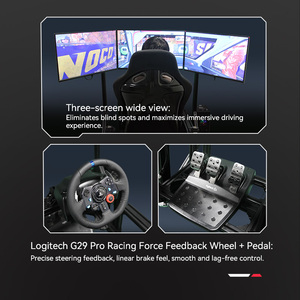 ชุดจำลองการแข่งรถ YHY Sim Racing Cockpit 3 จอภาพ โครงสร้างเสริมความแข็งแรงด้วยอะลูมิเนียม พร้อมระบบเคลื่อนไหว 3 DOF สำหรับรถแข่ง F1 - Product Image 4