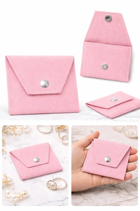Custom Printing Microfiber Jewelry Pouch Bags Velvet Jewelry Packaging Bags Personalized Jewelry Pouch with Logo - Product Image 3