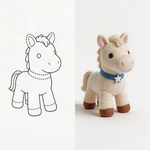 Peluche personalizzato in pura lana con suono registrabile a tema <span class=keywords><strong>fattoria</strong></span> e cerniera, modello bambola - Product Image 1