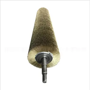 Tambor pequeño cepillo de polvo Industrial limpiador V-Tipo de cepillo de alambre de acero Circular hueco de cepillo de Nylon
