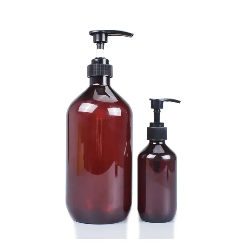Mỹ phẩm nguyên Thành phần gel tắm container Pet số lượng lớn cơ thể rửa chai 1L mỏng cổ chai nhựa cho tóc các loại dầu sản phẩm