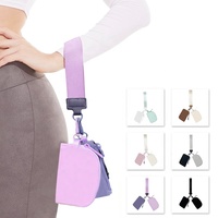 Dompet Genggam Mewah LuLu Model Double Wrist Wallet, Tempat Koin, Logo Custom, Kantong Ganda, Gelang Keychain, Tempat Kartu, Buatan Tangan, Resleting, Portabel