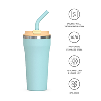 Tasses Hong Ling de nouvelle conception, légères et compactes, à large ouverture et faciles à nettoyer, en acier inoxydable à double paroi sous vide