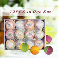 Vente en gros de set d'effervescents pour bain spa naturel sel de bain moussant hydratant et relaxant avec rose cadeau de Noël pour le corps