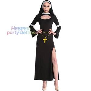 Disfraz de Monja para Mujer de HP, para Halloween, TV/Cine, para Baile de Máscaras, Talla Personalizada, Material de Poliéster - Product Image 1