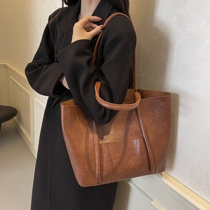 2025 vente chaude nouveau sac fourre-tout rétro marron, design élégant, sac à main de mode pour femmes - Product Image 3
