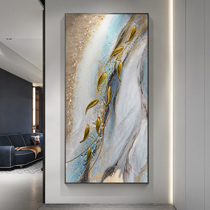 Hand Painted Oil <b>Painting</b> Abstract Art 3D Textured Metal <b>Frame</b> Entrance Hall Decorative Wall Art Living Room Sofa Hanging - Product Image 1