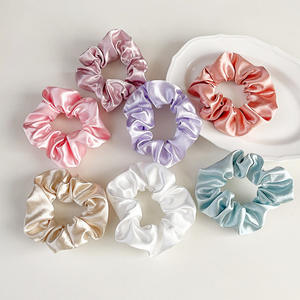 ยางรัดผมคริสตัลซาตินแบบยืดหยุ่นสูง สไตล์ยุโรปอเมริกัน สำหรับมัดผมทรงบัน งานแต่งงาน หรือมัดผมหางม้า สำหรับผู้หญิง - Product Image 4