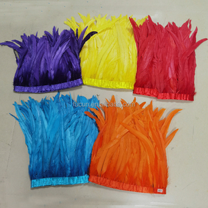 <span class=keywords><strong>Plumes</strong></span> de coq naturelles blanchies et teintes multicolores de 12 à 14 pouces, garnitures, franges, pour couture, artisanat, costumes, décoration - Product Image 2