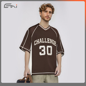 <span class=keywords><strong>T</strong></span>-<span class=keywords><strong>shirt</strong></span> décontracté à manches courtes et <span class=keywords><strong>col</strong></span> en <span class=keywords><strong>V</strong></span> pour <span class=keywords><strong>homme</strong></span> Dreaming Lion, de haute qualité, en maille contrastée, avec motif de lettres - Product Image 4