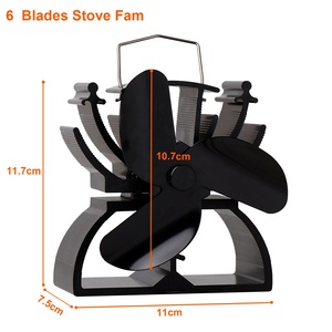 Ventilateur de poêle à bois mini <span class=keywords><strong>VODA</strong></span> 12,5 cm alimenté par la chaleur, ventilateur écologique à 3 pales pour poêles à bois / gaz / granulés - Product Image 2