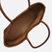 Sac fourre-tout en cuir de vachette véritable tressé à la main, grand format, de luxe, personnalisé, pour femme