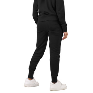 Pantalones Deportivos de Cintura Media para Mujer, Corte Holgado, Largos, Casuales, de Color Sólido, Negros, de Forro Polar - Product Image 4
