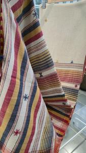 Sari Bhujodi en coton multicolore perlé, tissé à la main, ethnique, de créateur, élégant pour mariage, fêtes et occasions spéciales - Product Image 3