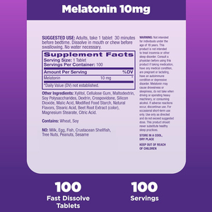 Oem ODM nhãn hiệu riêng nhanh chóng hòa tan 10mg Melatonin máy tính bảng chăm sóc sức khỏe bổ sung cho người lớn tìm kiếm giấc ngủ yên tĩnh hỗ trợ giấc ngủ - Product Image 2