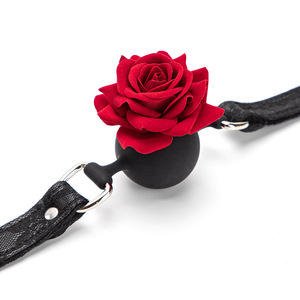 2021 yetişkin kırmızı gül japon Bdsm seks oyuncak ağız açacağı Gag topu yüksek kaliteli Bdsm kölelik yatak aleti - Product Image 3