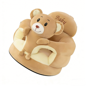 Siège d'apprentissage pour bébé personnalisé en forme d'ours, canapé bébé en peluche ours, chaise de soutien pour bébé, siège bébé en peluche ours - Product Image 3