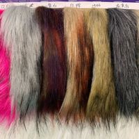 Poils longs en peluche teintés de haute qualité, blanc, jaune, rouge, fausse fourrure mongole, tissu acrylique pour vêtement/rembourrage automobile/