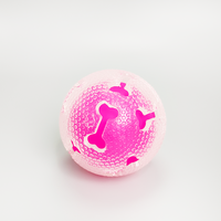 Vente directe d'usine, jouets interactifs pour chiens en forme de boule transparente creuse, vente en gros, boule pour chien anti-ennui en TPR de haute qualité, 2,99 pouces