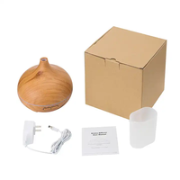 Mini diffuseur d'arôme de bureau LED lampe de nuit chaude humidificateur d'air à ultrasons effet aux chandelles Rechargeable écologique nouveau