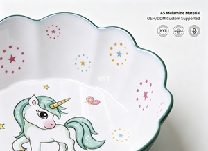 Tazón Pequeño de Melamina de Grado Alimenticio con Diseño de <span class=keywords><strong>Unicornio</strong></span>, Tazón para <span class=keywords><strong>Cereales</strong></span> para Niños, No Tóxico, Apto para Microondas (Baja Temperatura), Fácil de Limpiar - Product Image 6
