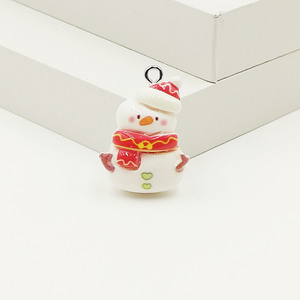 Schneeflocke Schneemann Bär Anhänger Zuckers tange Geschenk box Strumpf Flatback Harz Cabochons für Handwerk DIY - Product Image 6