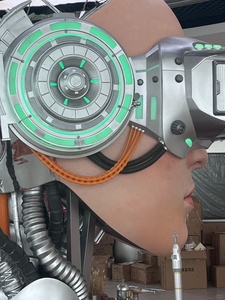 Sculpture <span class=keywords><strong>de</strong></span> tête mécanique interactive futuriste VR Installation d'art <span class=keywords><strong>de</strong></span> haute technologie pour la décoration commerciale et l'attraction des foules - Product Image 4