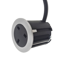 UK Encastré Rond Bureau Prise de Courant Oeillet 1 X Prise AC pour Meubles Hôtel Bureau NFC Réseau 125V Tension Nominale