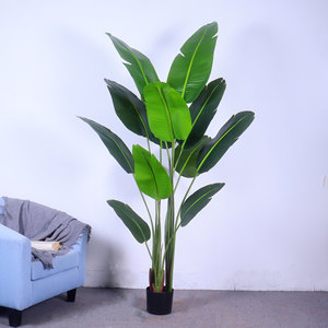 Nhân Tạo Màu Xanh Lá Cây Nhà Máy Palm Chậu Bionic Màu Xanh Lá Cây Du Lịch Cây Chuối Cho Văn Phòng Nhà Khách Sạn Trường Phòng Khách - Product Image 5